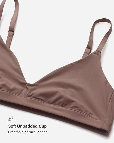 INLYRIC Women's Inbarely Soft Scoop Bralettes No Padding Cami Bras Unlined No Underwire Comfort Sleep Bralette Pullover thumbnail 3