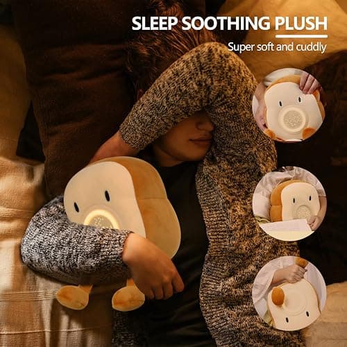QANYI Plush Toy Night Light Alarm Clock for Kids, Multiin-one Cozy Toast Plushies Bed Clock with Dual Alarm and Snooze, Dimmable Bed Lamp Birthday Gifts Ideal for Children Teens Girls Boys Women thumbnail 3