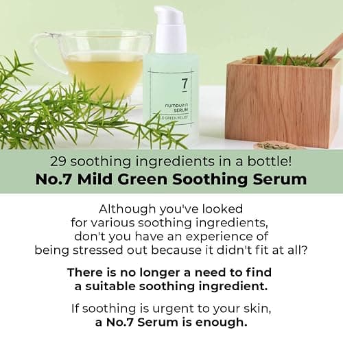 numbuzin No.7 Serum | Mild Green Soothing Serum | Soothing Green Gel for Acne-Prone Skin, Sensitive Redness | Centella Asiatica, Green Tea, Noni | Korean Skincare for Soothing | 1.69 fl. oz. thumbnail 3