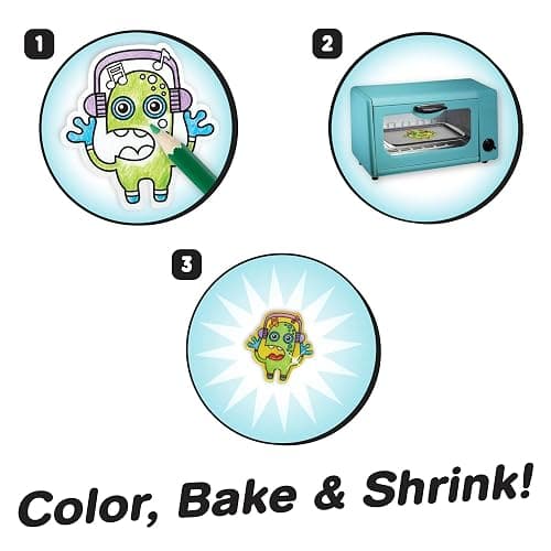 Shrinky Dinks Cool Stuff Activity Set, 51-piece set, Kids Art and Craft Activity Set, Kids Toys for Ages 5 Up by Just Play thumbnail 4