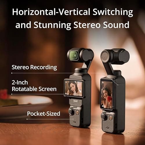 DJI Osmo Pocket 3, Vlogging Cameras with 1'' CMOS & 4K/120fps Vlog Camera, 3-Axis Stabilization, Fast Focusing, Face/Object Tracking, Digital Vlogging Camera for YouTube thumbnail 4