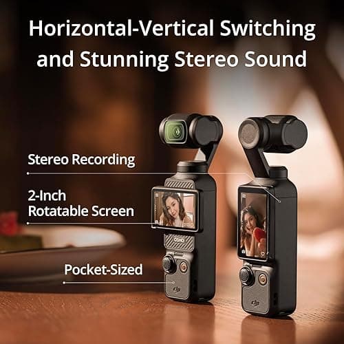 DJI Osmo Pocket 3 Creator Combo, Vlogging Cameras with 1'' CMOS, 4K/120fps Vlog Camera, 3-Axis Stabilization, Face/Object Tracking, Mic Included for Clear Sound, Digital Vlogging Camera for YouTube thumbnail 5