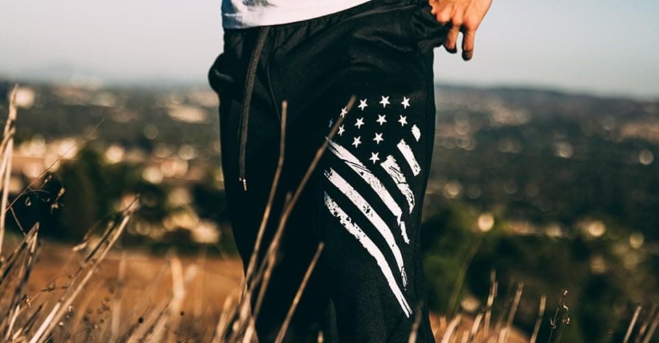 Tactical Pro Supply American Flag Sweatpants - Joggers for Men Women Fitness Workout thumbnail 2