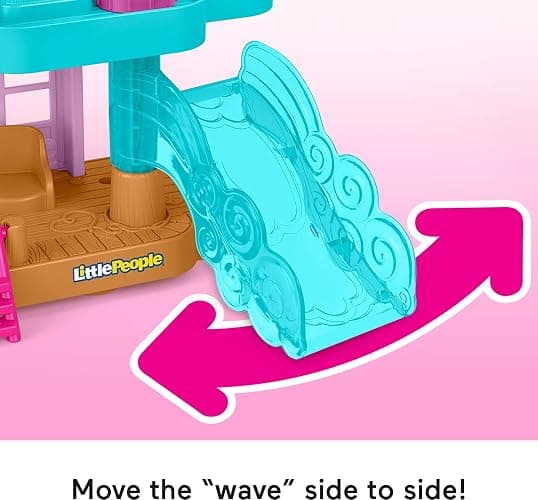 Fisher-Price Little People Toddler Toy Barbie Beach House Playset, Figures and Accessories for Preschool Pretend Play Kids Ages 18+ Months thumbnail 3