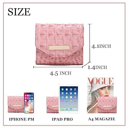 Makcr Joacbv Crocodile Small Wallets Short Vintage Leather Credit Card Holder Luxury Clutch Mini Coin Purse for Women thumbnail 4