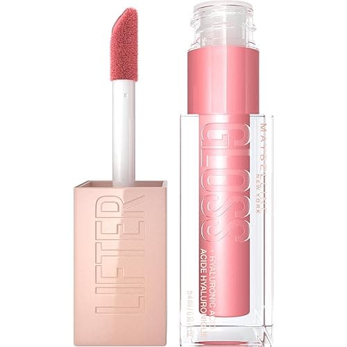 Maybelline Lifter Gloss, Hydrating Lip Gloss with Hyaluronic Acid, High Shine for Plumper Looking Lips, Silk, Warm Mauve Neutral, 0.18 Ounce - Image 1