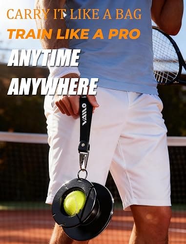 VAIIO Professional Tennis Trainer - Full Metal Portable Solo Rebounder with 3 High-Elastic String Balls, Ideal for Adults, Kids, Beginners & Advanced Players thumbnail 7
