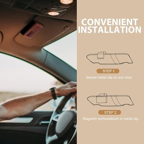 Car Air Freshener for Men & Women – 90+ Days Long Lasting – Wood Car Freshener with Amber Vanilla Scent –Includes 2x 8ML Refills & Magnetic Clip – 0.54 FL OZ, Made in USA thumbnail 8