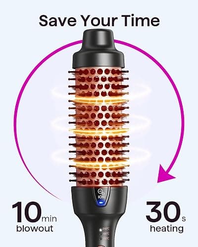 Wavytalk Thermobürste, Thermal Brush 38mm Ionische Lockenbürste erhitzt zur Erzeugung natürlicher Locken, Heiße Rundbürste für Blowout Express, EU-Plug Dual-Spannung thumbnail 3