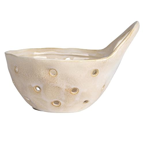 Creative Co-Op Set of 2 Cream Stoneware Colanders thumbnail 8