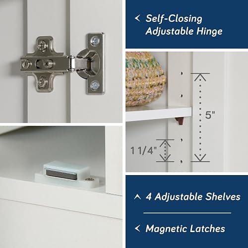 Sauder Select Storage Cabinet/ Pantry cabinets, White finish thumbnail 8