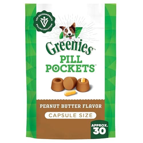 Greenies Pill Pockets for Dogs Large Size, Dog Treat Pouch for Capsule Medication, Peanut Butter Flavor, 7.9 oz. Pouch - Image 1