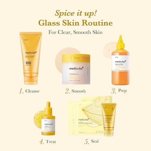 medicube Kojic Acid Turmeric Clarifying Toner Pad for Troubled Skin & Use After Spot Care, Soothing & Calming with Kojic Acid, Turmeric, Niacinamide & Glycolic Acid, Korean Skin Care, 70 Pads, 1 Pack thumbnail 7