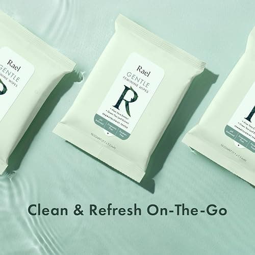 Rael Feminine Wipes, Flushable, Travel Size, All Skin Types, Daily Use (Gentle, 10 Count Pack of 3) thumbnail 3