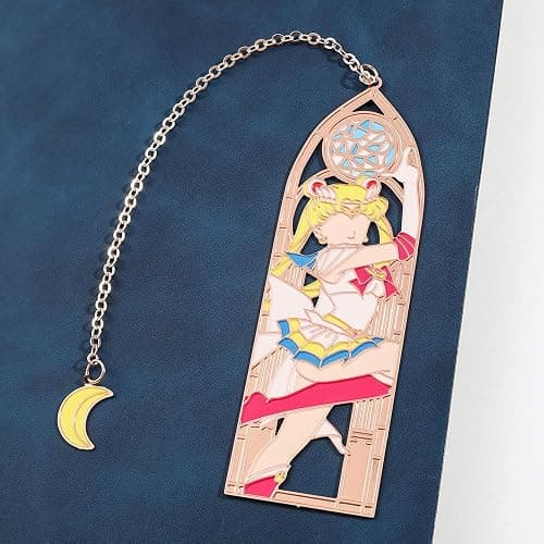 5 Style Anime Magical Girl Book Marks - Metal Bookmarks Gifts for Fans, Lovers, Students, Men, Women, Birthdays, Christmas, Valentine, School Supplies Book Accessory (Color Girl) thumbnail 2