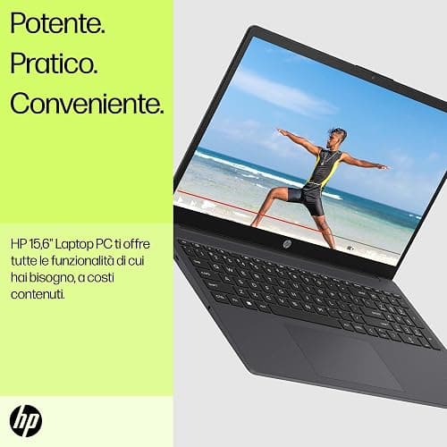 HP Laptop 15-fd0010sl, Intel N100, RAM 8GB DDR4, SSD 128GB UFS, Intel UHD, Display 15.6” HD SVA 250 Nits, Antiriflesso, Ultraslim, 720p TNR Privacy Cam, Windows 11 S, Grigio lavagna thumbnail 7