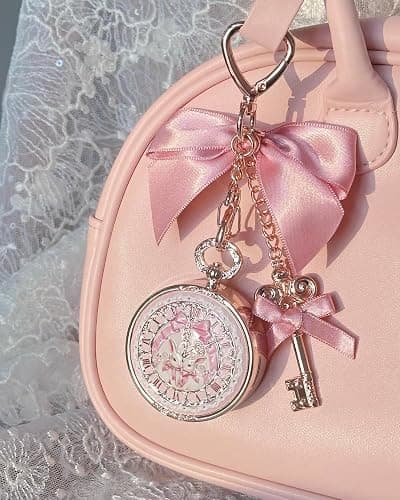 Flower Knows Bunny Garden Lip Balm & Bag Charm, Pink Keychain with Mirror | Long-Lasting Hydrating Lip Care with Nourishing Oils, Softening Formula, Gift-Ready Beauty Accessory (02 Creamy White) thumbnail 4