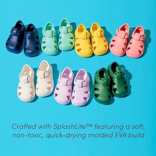 Ten Little Splash Sandals Toddler Water Shoes, APMA-Accepted Kids Sandals | Flexible EVA, Closed Toe, Adjustable Fit, Lightweight & Quick Drying, Boys & Girls thumbnail 3