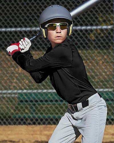 Konrunppy Youth Boys Compression Shirt Long Sleeve Kids Undershirt for Football Baseball Moisture Wicking Athletic Base Layer thumbnail 2