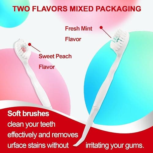 Malisseladi Mini Disposable Toothbrushes with Toothpaste and Toothpick, Tongue Cleaners, Reduce Bad Breath, Tongue Scraper, Prepasted Toothbrush, Pick for Work or Travel (Mint, 20pcs) thumbnail 3