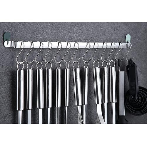 Berglander Kitchen Utensils Set 38 Pieces, Stainless Steel Cooking Utensils Set, Kitchen Gadgets Cookware, Kitchen Tool Set with Utensil Holder Rack And Hooks For Hanging Dishwasher Safe thumbnail 4