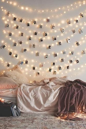 33Ft Photo Clip Fairy Lights with 50 Clips - LECLSTAR 100 LED String Lights for Hanging Pictures, USB Powered - Perfect Bedroom and Wedding Decor - Image 1