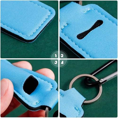 Pengxiaomei 3 Pcs Chapsticks Holder Keychain for Lipstick, Stocking Stuffers for Teen Girls Women Small Christmas Gifts thumbnail 4