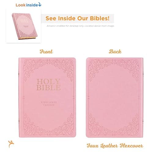 KJV Bible Giant Print Full Size Pink thumbnail 2