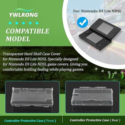 Transparent Hard Shell Case Cover for Nintendo DS Lite NDSL Protective Hard Crystal Clear Case Accessories Replacement Parts thumbnail 6
