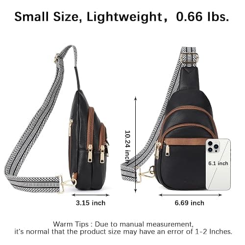 BOSTANTEN Small Sling Bag for Women Leather Crossbody Bags Fanny Pack Chest Bag for Travel thumbnail 4