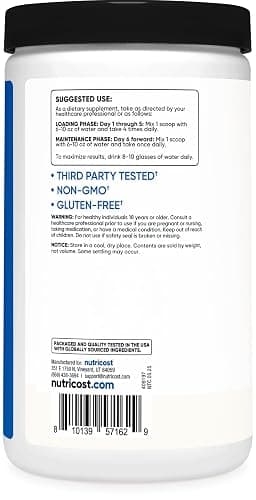 Nutricost Creatine Monohydrate Micronized Powder 500G, 5000mg Per Serv (5g) - 100 Servings, 17.9 Oz thumbnail 4