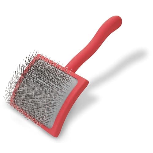 Chris Christensen Big G Dog Slicker Brush for Dogs (Goldendoodles, Labradoodles, Poodles), Groom Like a Professional, Fluff Detangle Style, Saves Time Energy, Coral, Large - Image 1