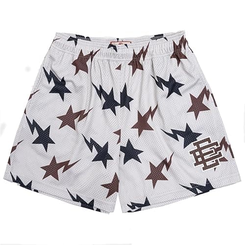 Mesh Printed Graphic Drawstring Fashion Casual Cool Basketball Sports Shorts - Image 1