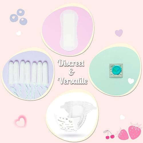 Eyryfui Sanitary Napkin Disposal Bags with Dispenser Feminine Hygiene Disposal Bags for Tampons Trash Bag, Personal Care Sanitary Bag for Women Privacy Handling (Pink) thumbnail 6