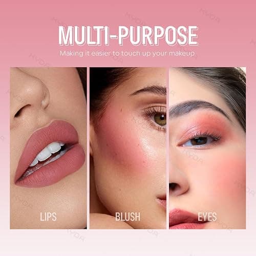 KYDA Liquid Blush, Matte Tinted for Cheeks, Lasting Dewy Cheek, Soft Creamy Blush, Blendable Lightweight, Buildable Matte Coverage, Cool Pink thumbnail 5