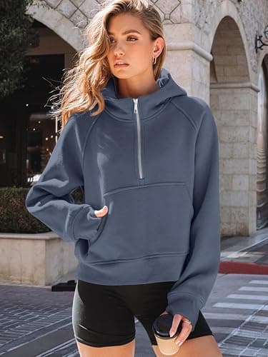 AUTOMET Womens Hoodies Fleece Fall Fashion Outfits Workout Sweatshirts Y2k Winter Zip Up Jackets Oversized Tops Clothes 2025 thumbnail 5