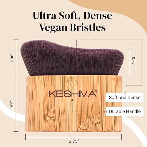 Keshima Self Tanner Brush, Large Tanning Brush for Face and Body, Kabuki Tan Applicator for Smooth and Even Coverage thumbnail 2