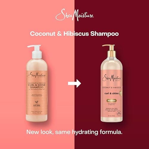 Shea Moisture Coconut & Hibiscus Shampoo for Curly Hair Hydrating 24oz | For curly hair - instantly hydrates, defines, and boosts shine with Coconut Oil, Neem Oil, and Silk Protein. thumbnail 6