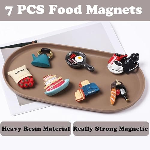Cute Food Fridge Magnets for Fridge Cute Magnet Refrigerator Stickers for Kitchen Magnet Decorative Fun Strong Resin Magnets Home Decor Office 7PACK thumbnail 3