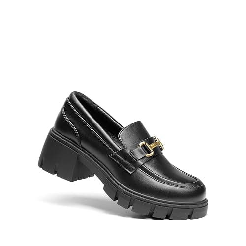 DREAM PAIRS Loafers for Women Platform Chunky Loafers Slip On Casual Shoes thumbnail 7