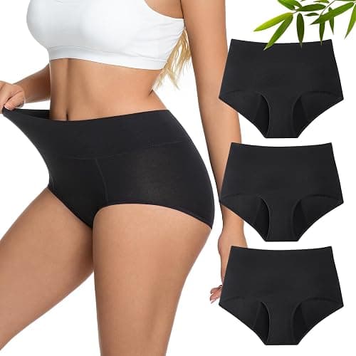 Chicloop Period Underwear for Women Heavy Flow, Extra High Waist Strong Absorbency Leakproof Postpartum Menstrual Panty Brief - Image 1