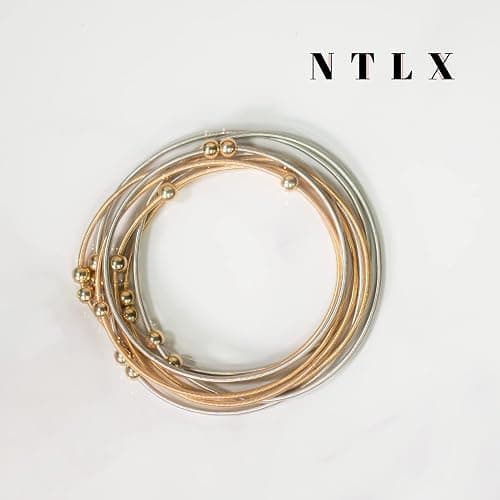 NTLX Guitar String Bracelet – Multi Strand Stackable Stretch Bracelets for Women – Bohemian Boho Bracelets – Music Lovers Fashion - Multi Color Strand Statement Bangles thumbnail 5