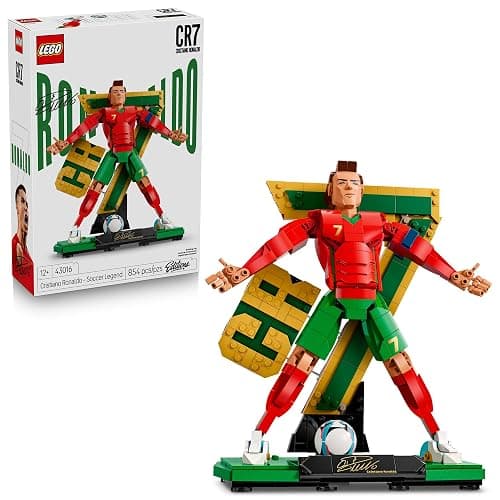 LEGO Editions Cristiano Ronaldo – Soccer Legend - Building Set for Boys & Girls, Ages 12+ - Collectible Soccer Gift with Plaque - Kids Bedroom or Shelf Decor - 43016 - Image 1