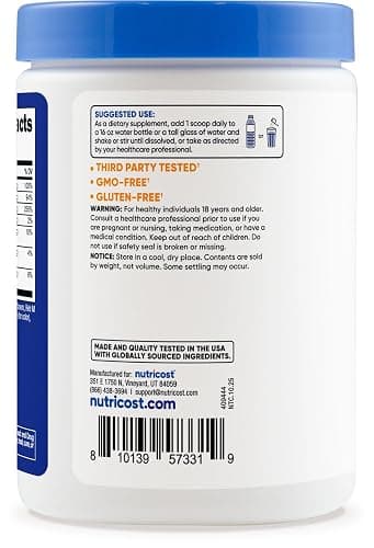 Nutricost Electrolyte Complex Powder (60 Servings, Blue Raspberry) - Hydration Supplement Drink Mix with Vitamins and Minerals thumbnail 5