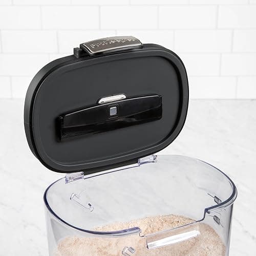 ProKeeper+ Airtight Food Storage Container Set – Clear Plastic Flour and Sugar Canister Set with Magnetic Accessories for Kitchen Organization (Black, 13-Piece) thumbnail 6