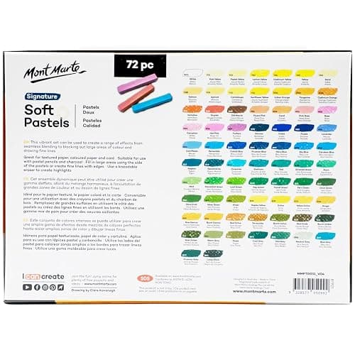 Mont Marte Soft Pastels Signature 72pc, Set of 72 Assorted Colored Pastel Sticks, Vibrant and Blendable, Ideal for Art, Craft, Drawing, Sketching thumbnail 8
