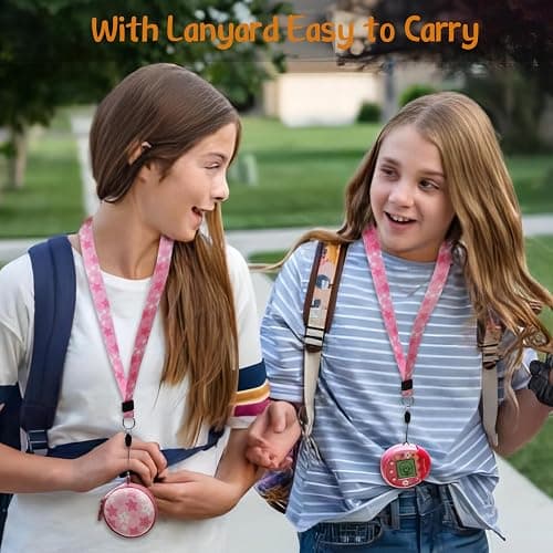 LTGEM Case Compatible with Tamagotchi Pix/Tamagotchi Original/Tamagotchi Nano x/Tamagotchi Hello Kitty/Tamagotchi Uni, Protective Carrying Electronic Pets Case with Lanyard Neck Strap(Pink) thumbnail 2