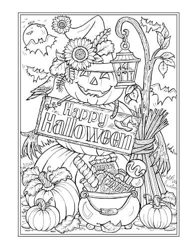 Creative Haven Autumn Harvest Coloring Book (Adult Coloring Books: Seasons) thumbnail 5