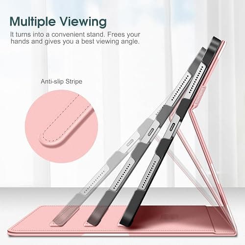 Fintie Case for iPad (A16) 11th Generation 11 Inch (2025), iPad 10th Generation 10.9 Inch (2022), Multi-Angle Viewing Protective Stand Cover with Pencil Holder & Pocket, Strawberry Cow thumbnail 4