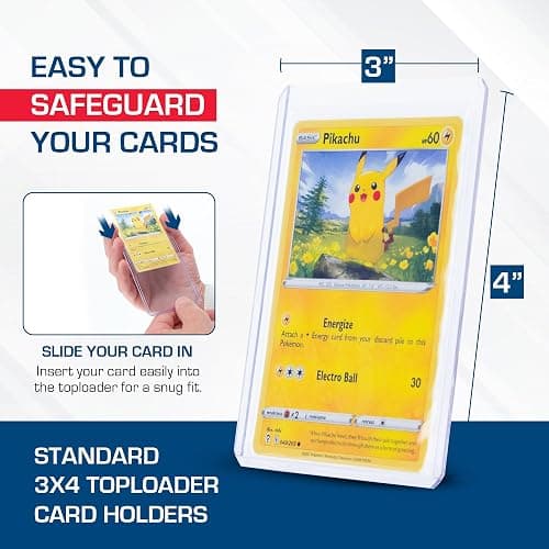 BCW 3x4 Standard Topload Card Holders | 100 Pack | Top Loaders for Cards | Rigid Card Protector | Fits Standard Size Cards Up to 20pt thumbnail 2